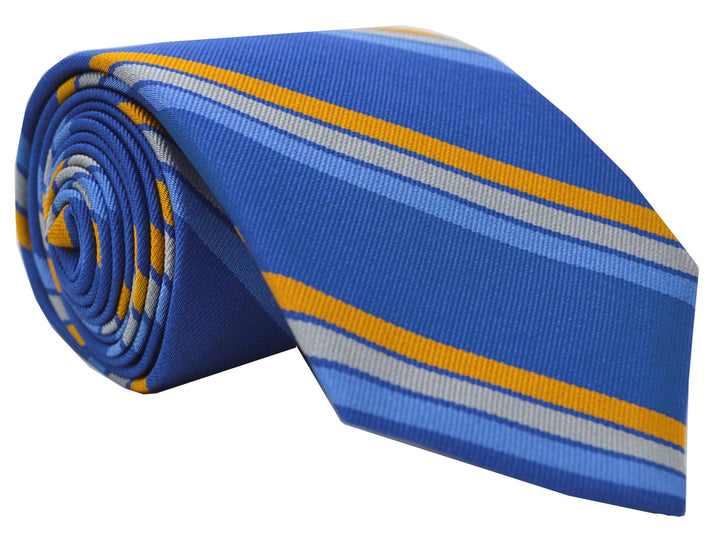 Vesey Striped Tie Blue