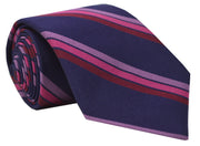 Vesey Striped Tie Navy/Pink