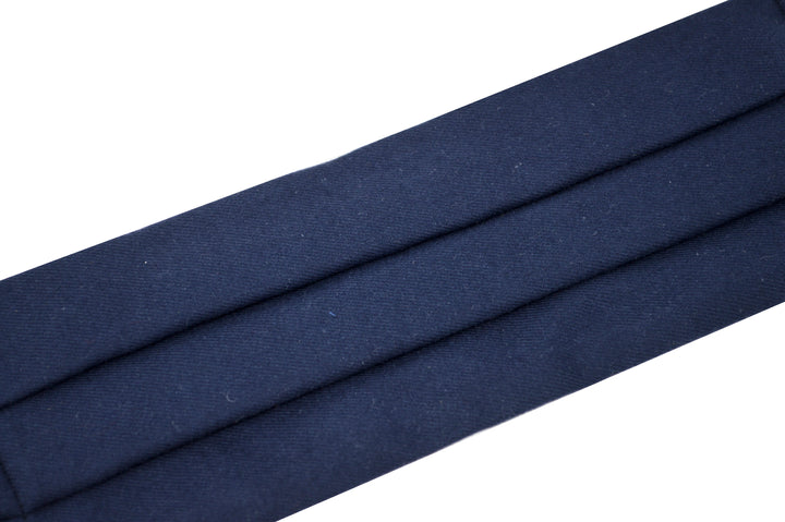 Navy Solid Pleated Face Mask With Nose Bridge