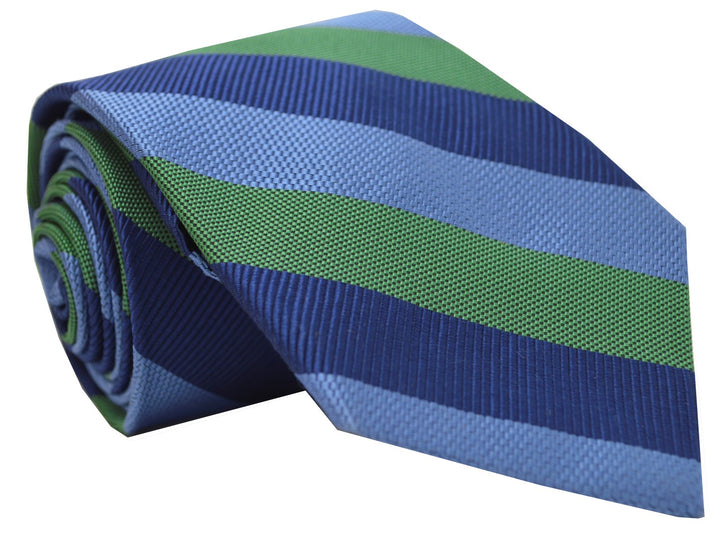 Borden Stripe Tie Green/Blue