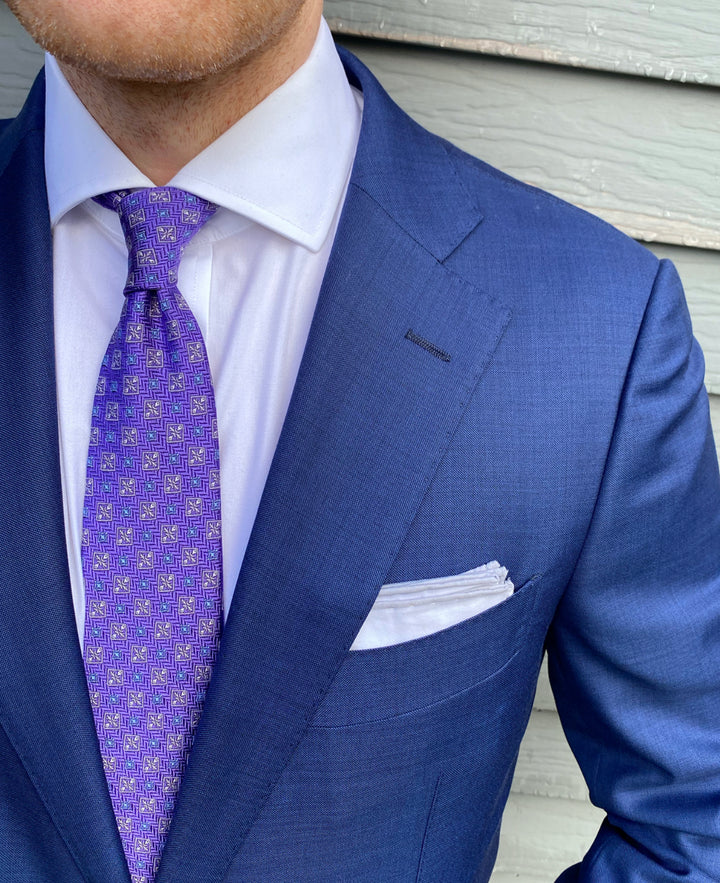 Diamond Purple Geo Tie