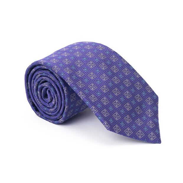 Diamond Purple Geo Tie