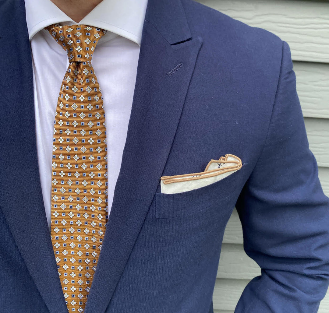 Yellowstone Gold Floral Geo Tie