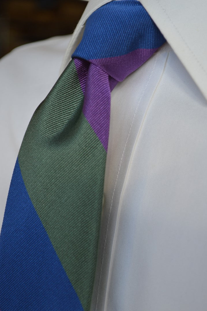 Harrison Striped Tie Purple