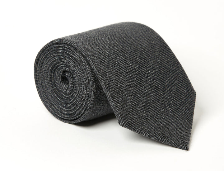 Morton Cashmere Tie Charcoal