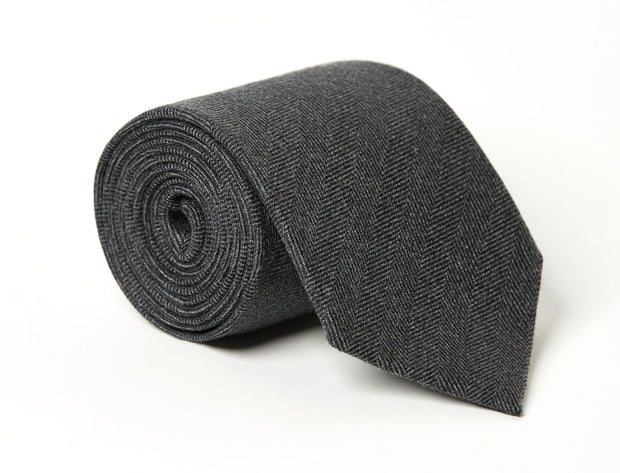 Morton Cashmere Tie Charcoal