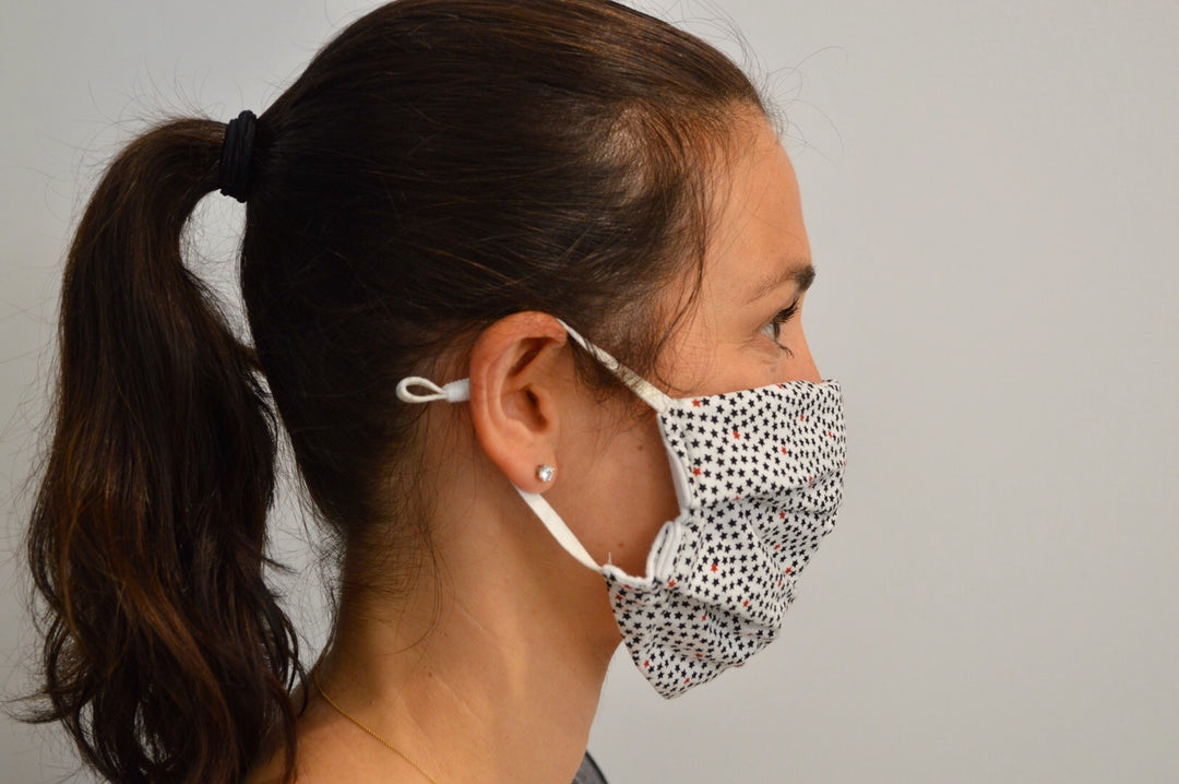 Stars Reusable Face Mask With Elastic Straps