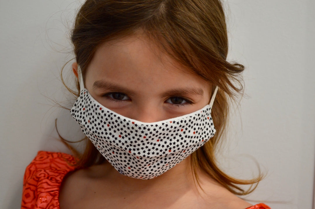 Kids Stars Reusable Face Mask With Elastic Straps
