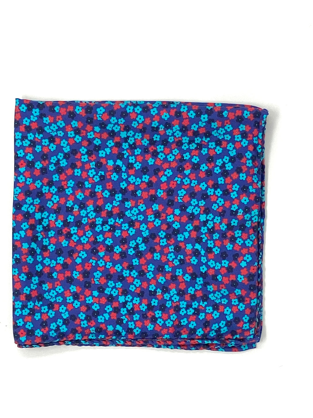 Navy Mini Flower Pocket Square