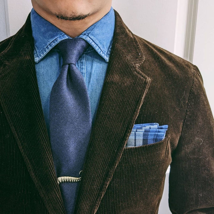 Morton Cashmere Tie Navy