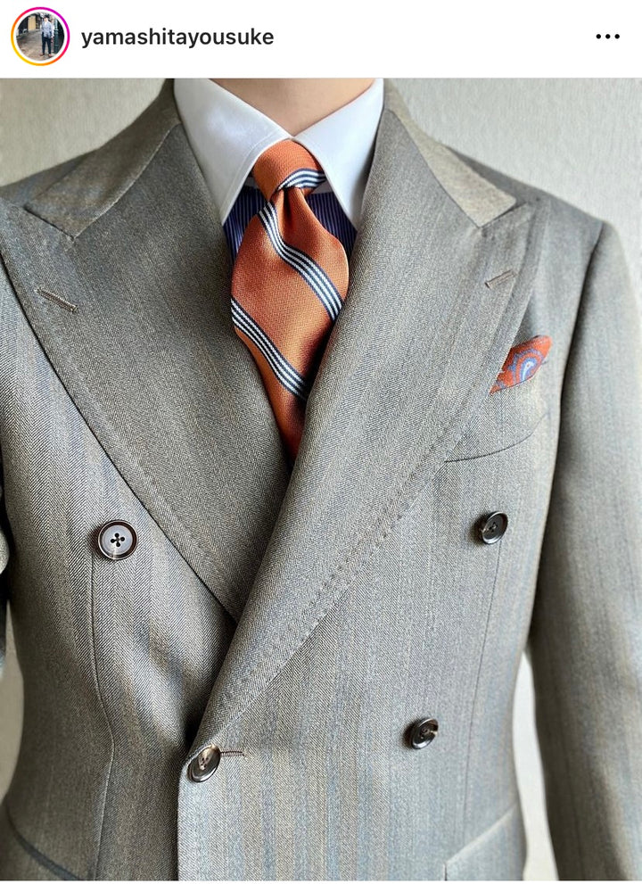 Decker Orange Stripe Tie