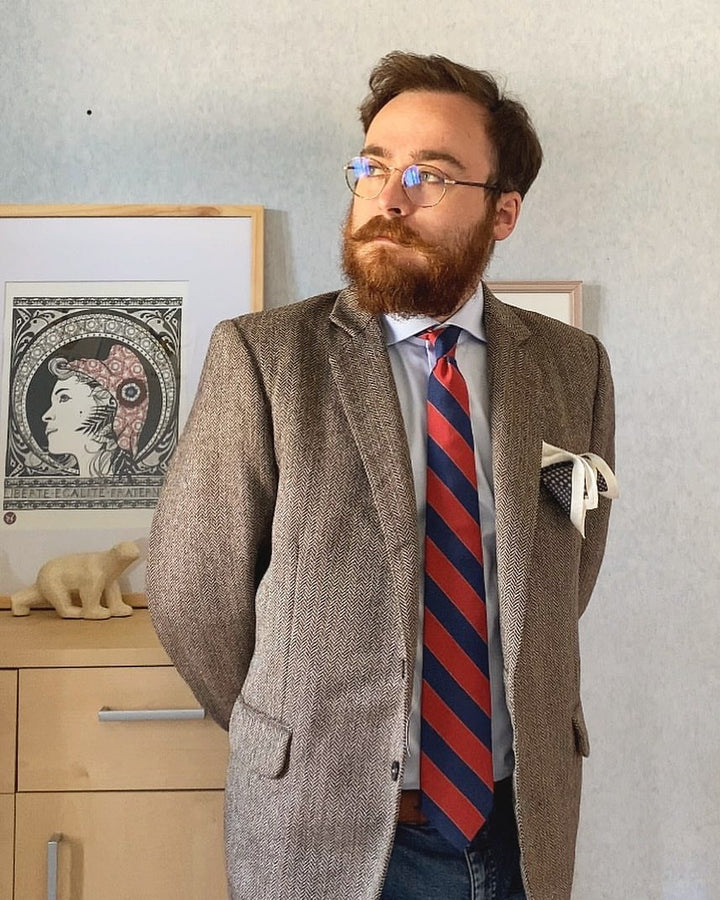 Murray Striped Tie Red