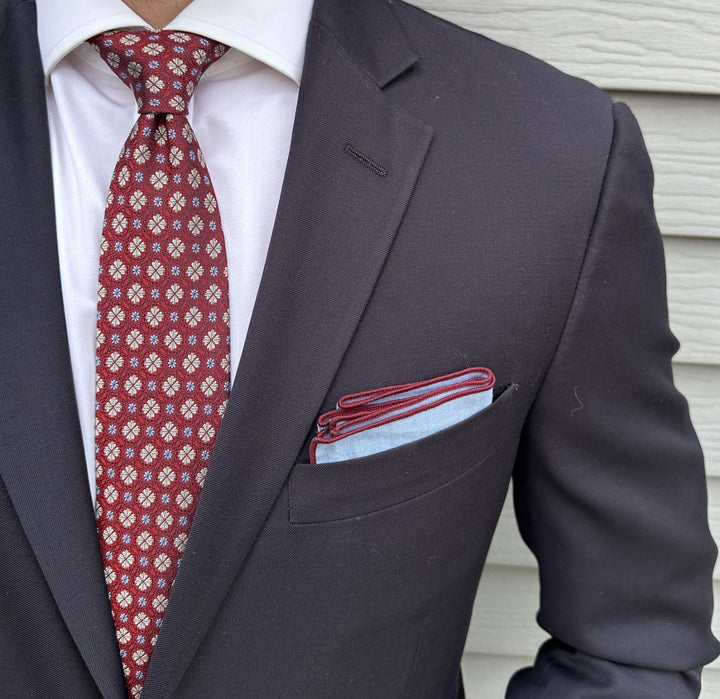Livingston Red Foulard Tie
