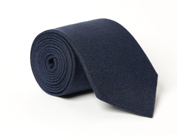 Morton Cashmere Tie Navy