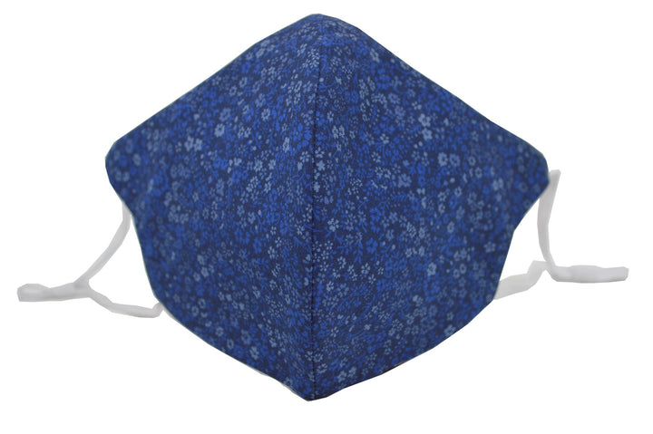 Navy Floral Face Mask