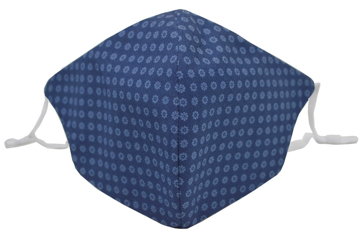 Navy Foulard Face Mask