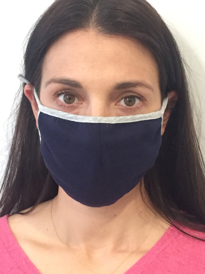 Navy Solid Reusable Face Mask (3 Pack)