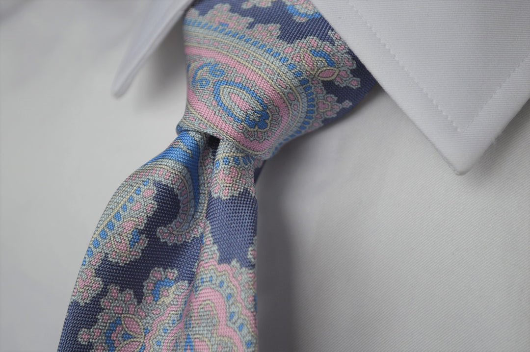 Otis Panama Paisley Tie Navy
