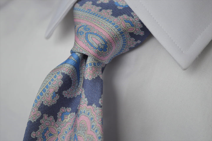 Otis Panama Paisley Tie Navy
