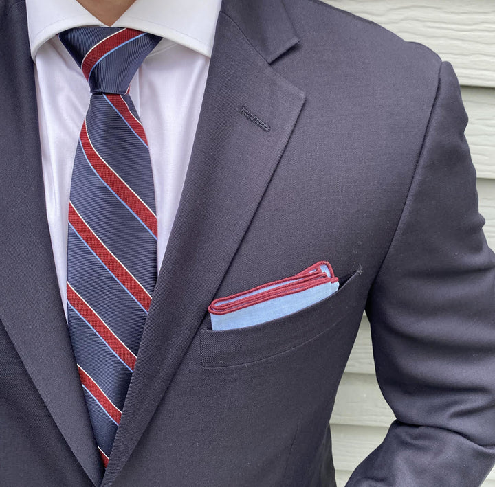 Junction Navy and Red Striped Tie