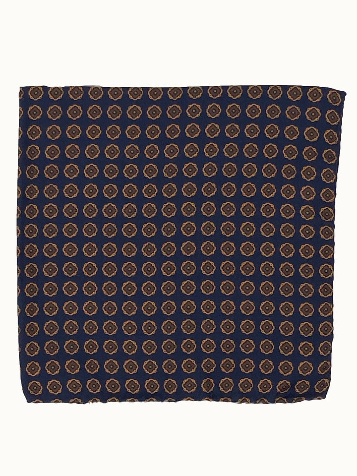 Navy Geo Pocket Square