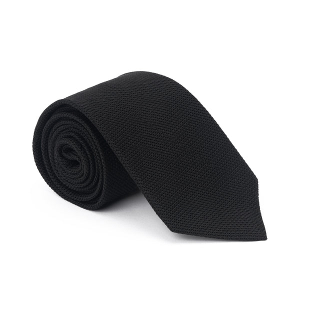 Noble Black Grenadine Solid Tie