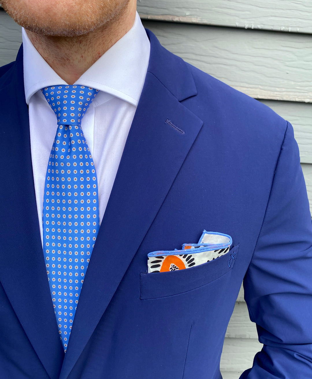 Norman Blue Geo Tie