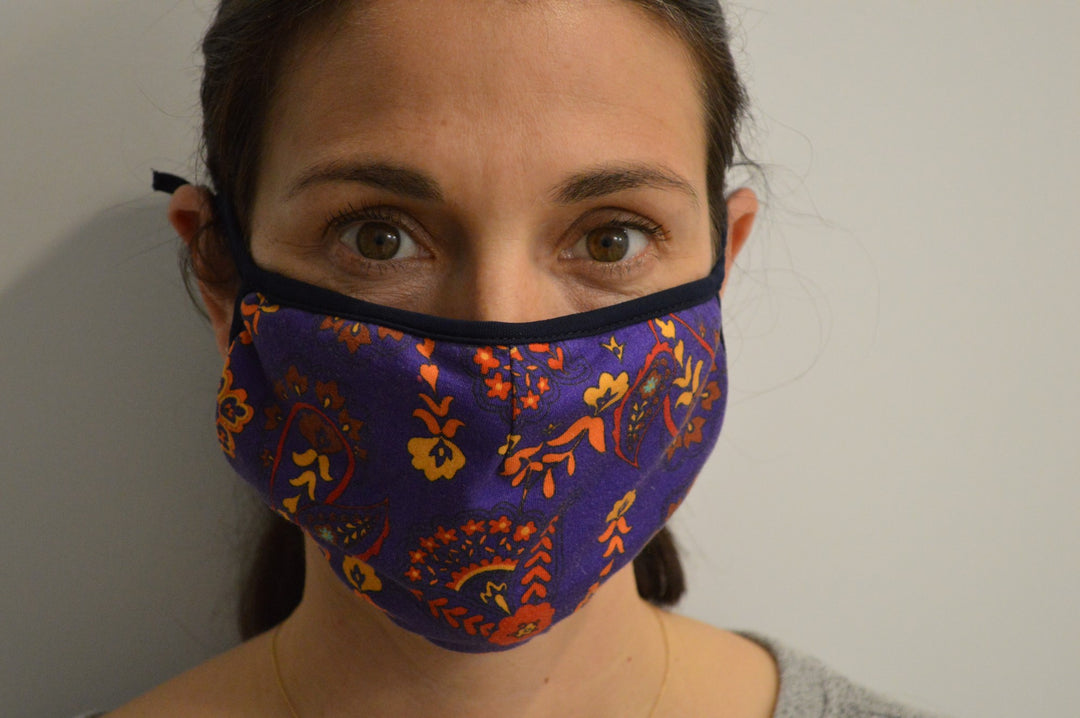 Purple Floral Reusable Face Mask (3 Pack)