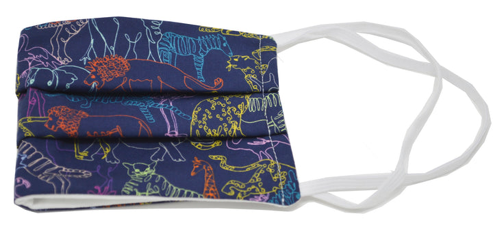 Neon Safari Pleated Face Mask With Nose Bridge