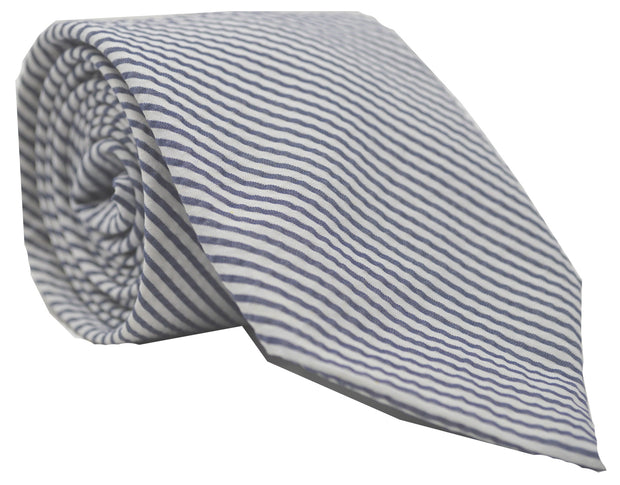 Navy Seersucker Tie
