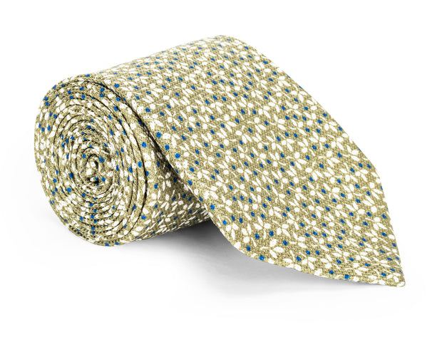 Seneca Light Olive Floral Tie