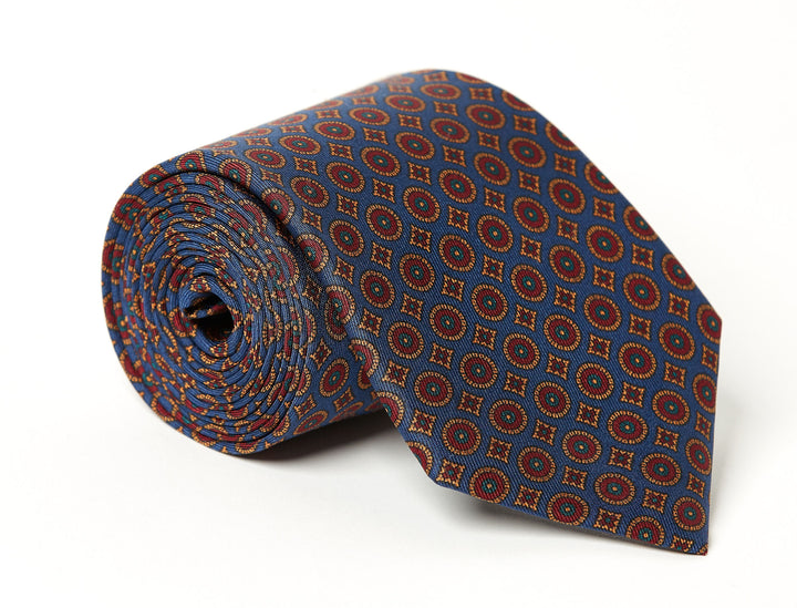 Rivington Navy Geo Print Tie