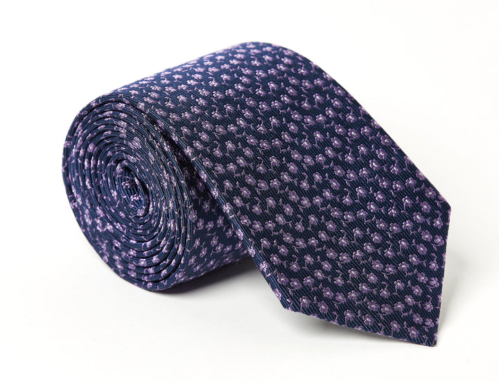 Mulberry Violet Floral Tie