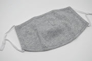 Grey Solid Reusable Face Mask With Elastic Straps