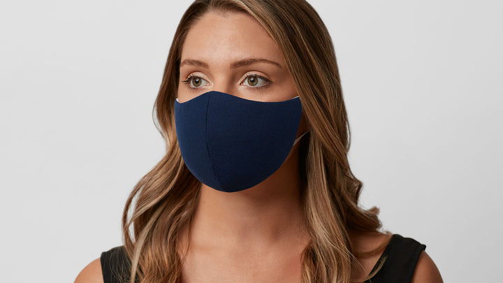 Navy Solid Face Mask