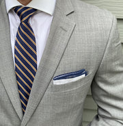 Larue Blue and Gold Striped Tie