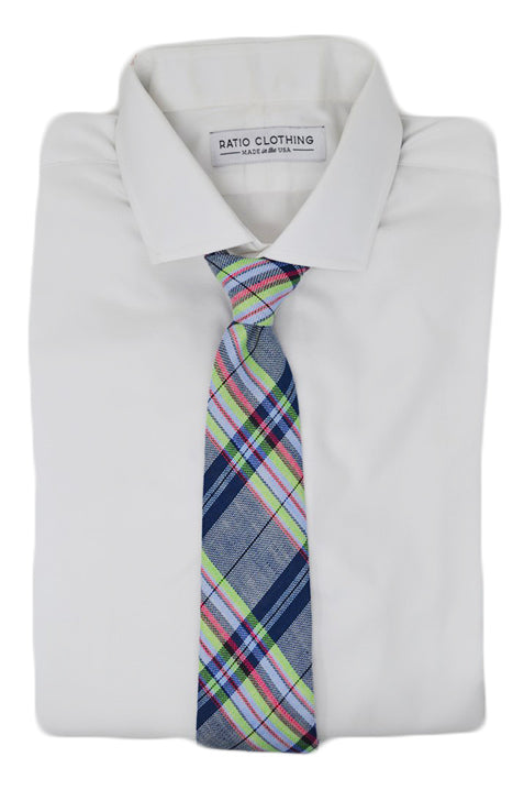 Bryant Navy Plaid Tie