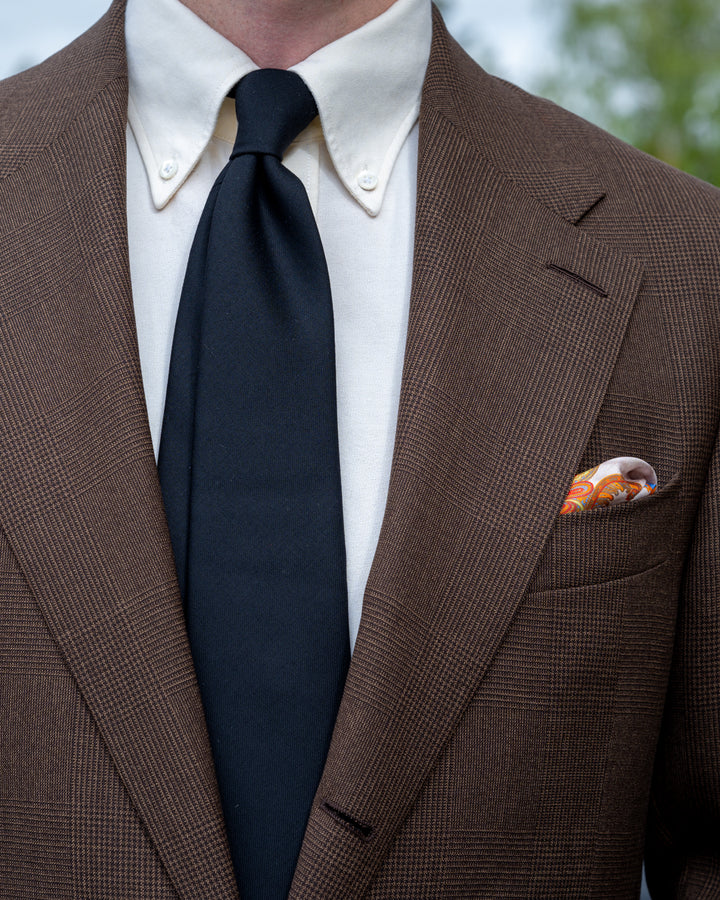 Allen Solid Black Wool Tie