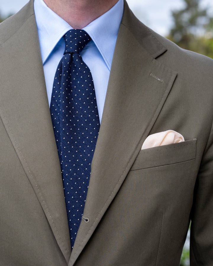 Monroe Navy Dot Tie