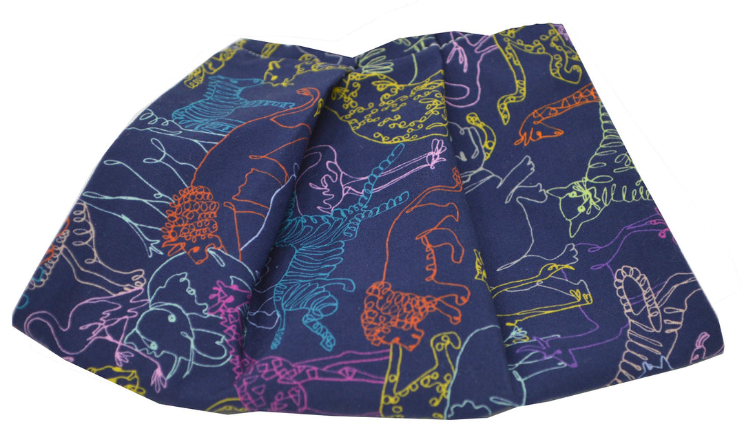 Neon Safari Pleated Face Mask With Nose Bridge
